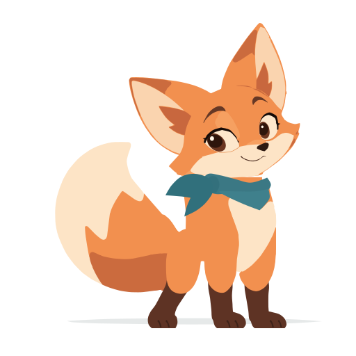 Pip the fox, looking back over a shoulder